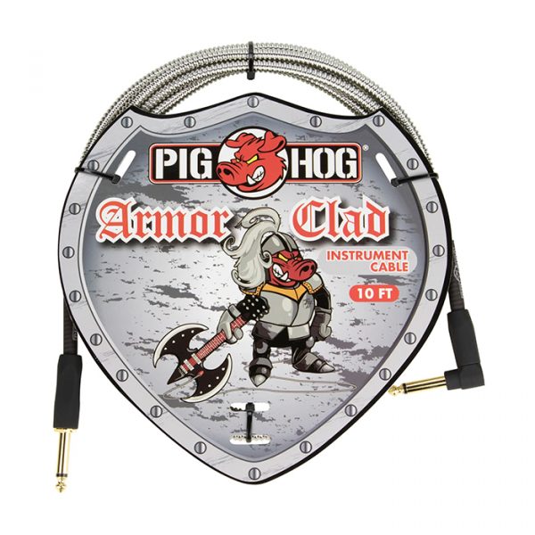 Cabo Pig Hog “Armor Clad” para Instrumento – 3m 10FT (Plug L Curvo)
